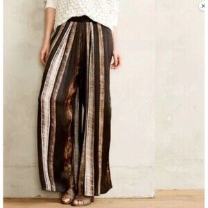 Anthropologie Blank London Pants Womens Small Wide Leg Striped Boho Lightweight